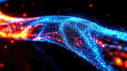 Abstract Blue and Red Energy Stream