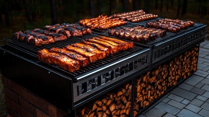 Delicious Grilled Meats on a Custom-Built Outdoor Grill