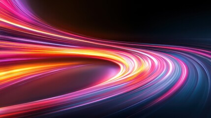 Abstract Light Trails: A Symphony of Speed and Color
