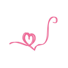 messy, crumpled hand-drawn heart-shaped scribble