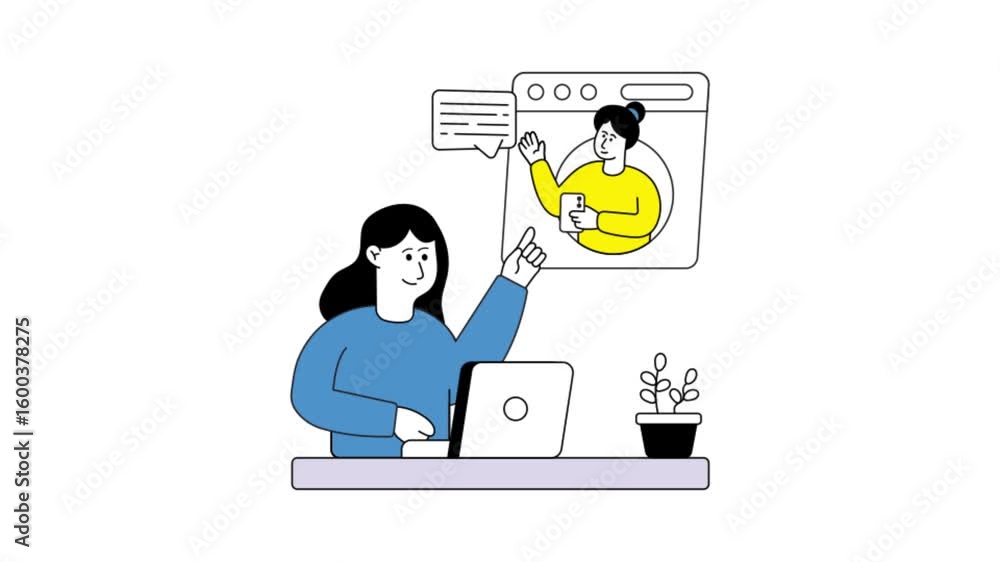 Poster collaborative work animation mp4 file