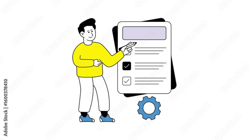 Poster task management animation mp4 file