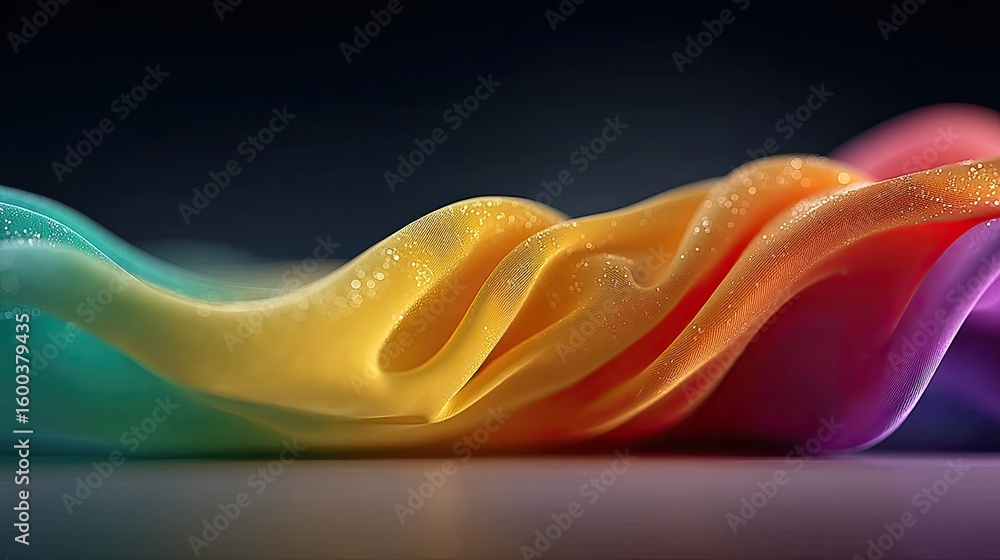 Poster abstract colorful gradient haze with minimal modern color flow