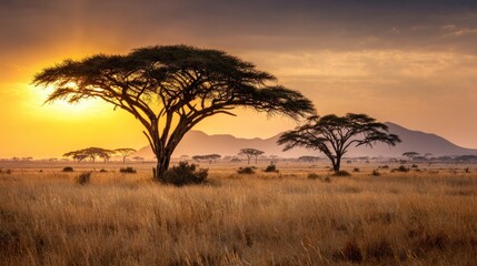 Obraz premium Golden African sunrise