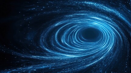 Celestial Vortex: A Digital Depiction of a Black Hole's Enigmatic Allure