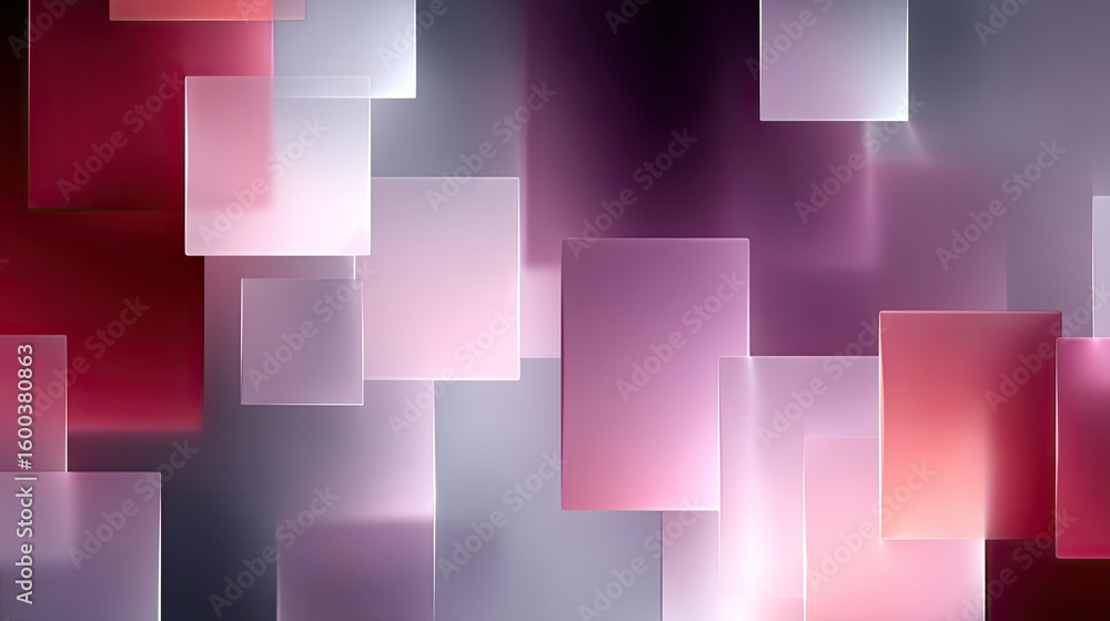 Poster abstract geometric background with neon red and pink gradient mesh