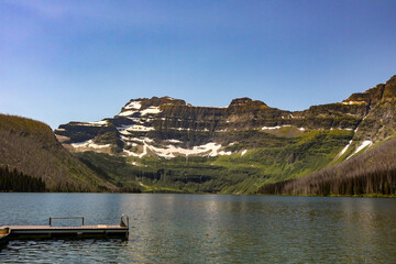 lake and mountains in Waterton National Park, AB, Canada