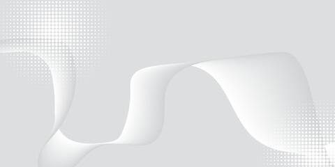 Futuristic gray white abstract background. shining wave lines pattern for banner, wallpaper. Modern Background Vector Illustration Eps 10