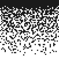 Fototapeta premium PNG abstract vector dissolving pixel explosion disintegration dust filled mosaic pattern geometric rectangle withering transformation design broken dispersed digital shape background graphic burst con