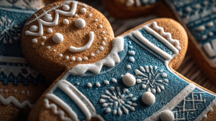 Close-up of decorated gingerbread man