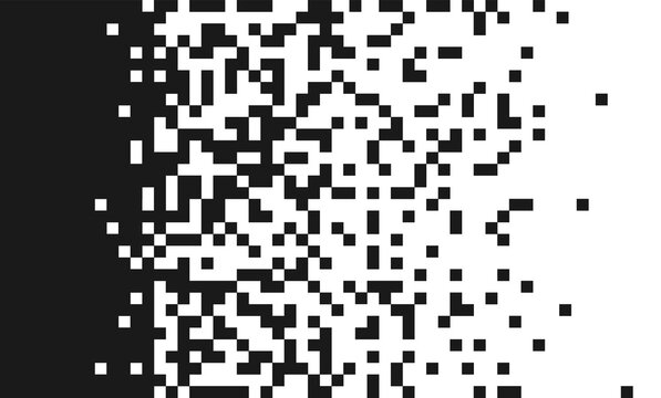 PNG speed dissolving digital explosion mosaic pattern rectangle vector pixel evaporation transformation disintegration abstract dispersed shape concept design burst graphic dust broken background 