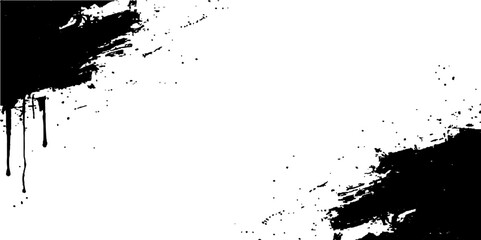 Black ink grunge splash design texture