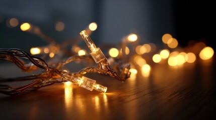 Warm glowing string lights