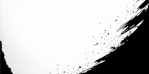 Abstract black ink splat with grunge texture and splash pattern, a dynamic watercolor illustration