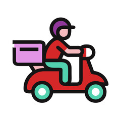 Delivery by motorcycle
