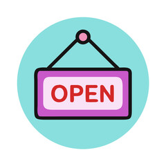 The sign is open
