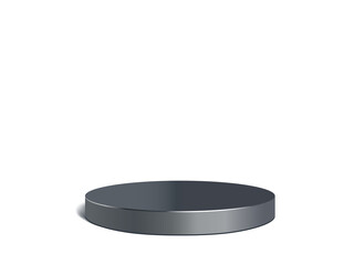 round silver podium without background
  