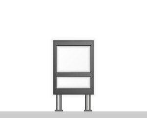 PNG isolated billboard city advertising street display vector realistic blank signage construction...