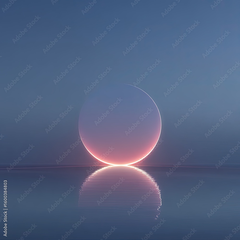 Poster circular glow effect with smooth gradient diffusion