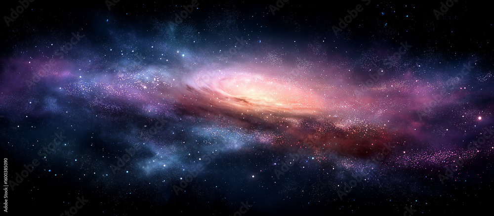 Aufkleber a colorful frame with a star in the center and other stars surrounding it.a nebula in space, centere