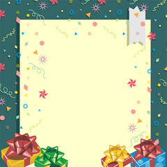Birthday landing page template background