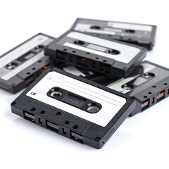 Obraz premium Audio cassettes stacked