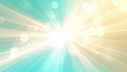 光が弾けるブルー＆イエローの輝き背景