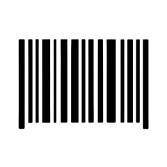 Simple Black and White Barcode Vector Icon - Product Identification and Scanning