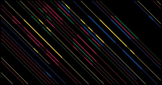 Flying diagonal lines building earth map