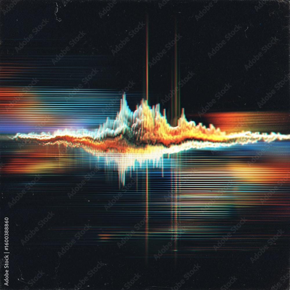 Poster abstract data landscape: a digital visualization showcases an abstract data landscape, where dynamic