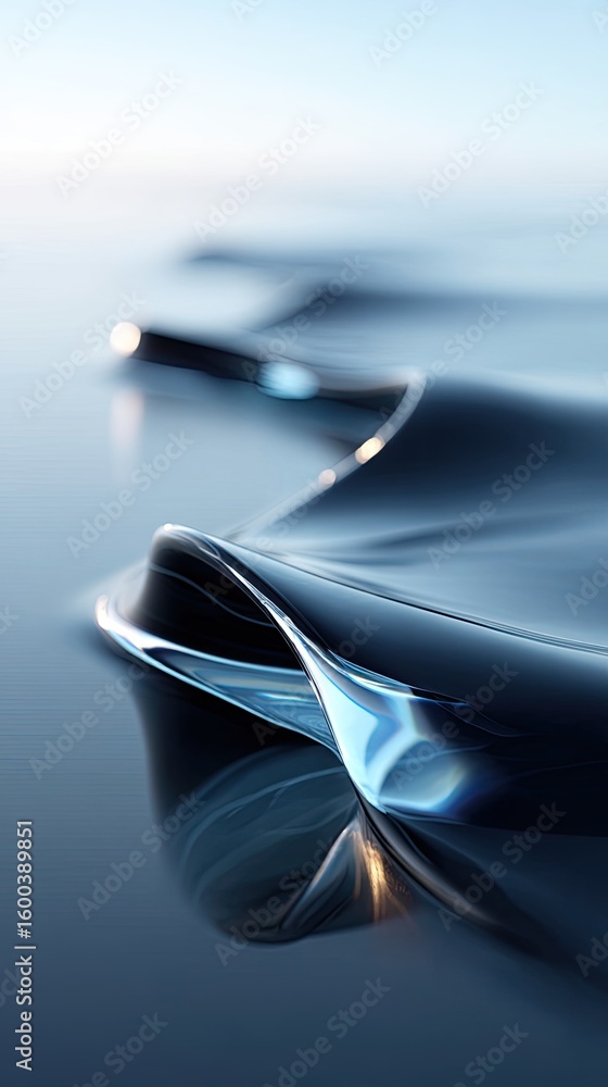 Poster minimal surface tension waves macro water pattern