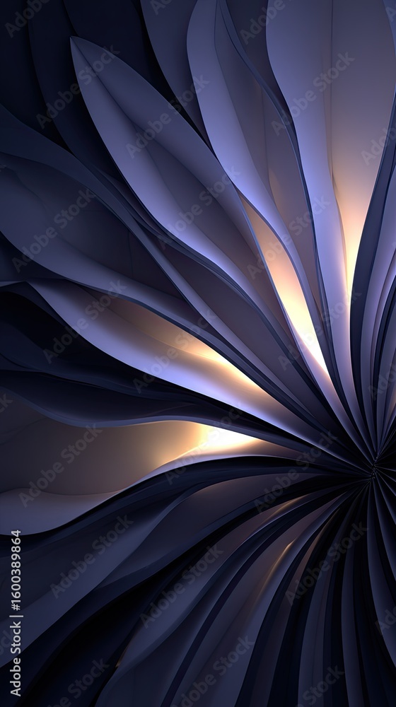 Poster minimal dark abstract background with radial gradient and geometric shapes