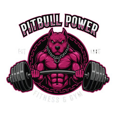 Pitbull Power Fitness & Gym Logo