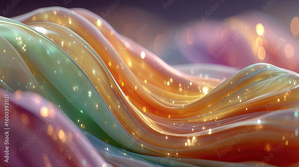 Poster pearlescent swirl background with soft gradient