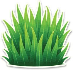 green grass on white background 100% fully editable vector file.