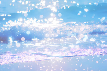 青い水面の背景素材（海・波・川）