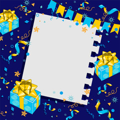 Birthday celebration  horizontal banner template