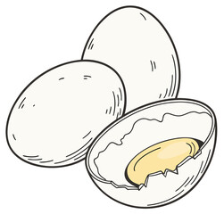 chicken egg isolated on white background