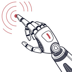 artificial intelligence robot hand pointing