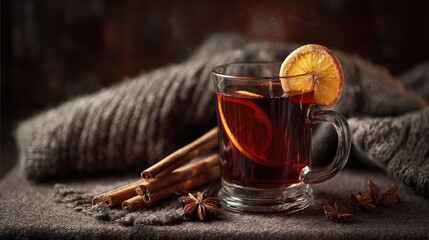 Warm drink with dried fruit and spices
