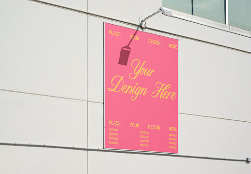 Mockup of vertical billboard