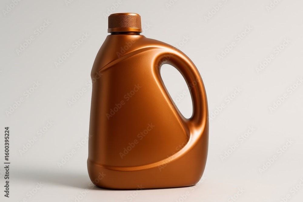 Poster modern bronze container with handle showcases simple elegance and practical design, offering a minim