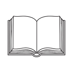 open book line art unique stylish smooth concept