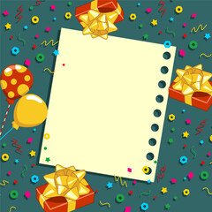 Birthday celebration  horizontal banner template