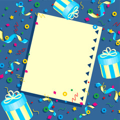 Birthday celebration  horizontal banner template