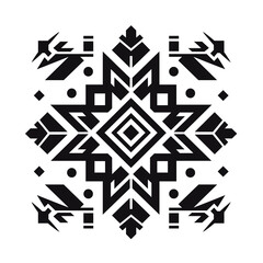Exploring the intricate details of a Navajo-inspired cartoon pattern design