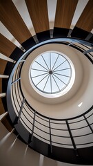 Obraz premium spiral staircase in the center of the city