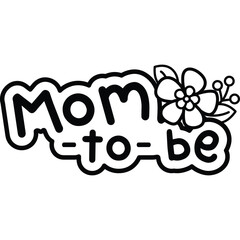 a vector of mom to be text