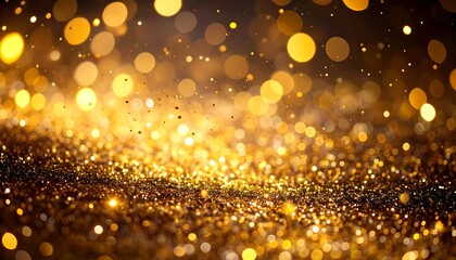 Golden glittering bokeh background