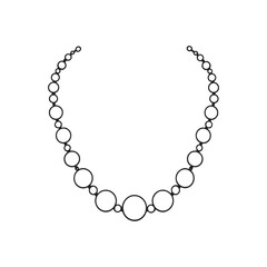 Pearl Necklace line art elegant jewelry design inspiration